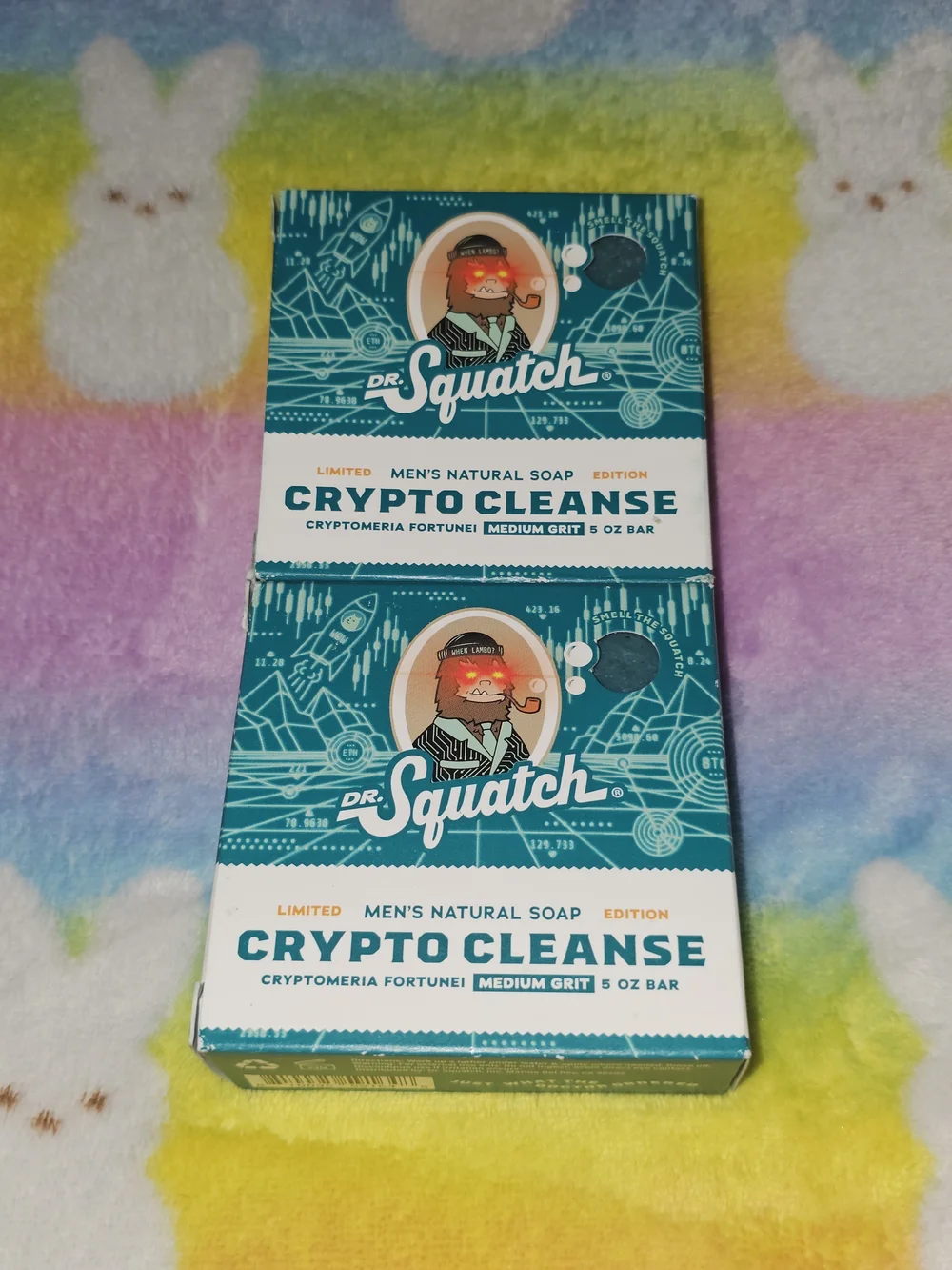 Dr. Squatch Crypto Cleanse Men's Natural Soap - Teal & White